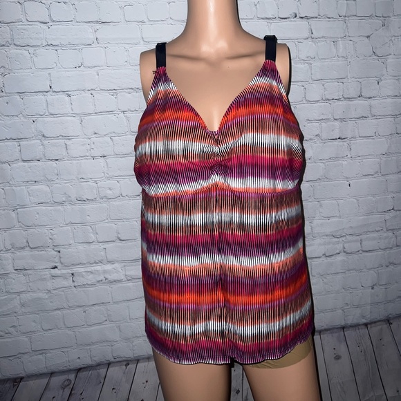 Ava & Viv Other - ava & viv pink & red swimsuit cover up top size 18W